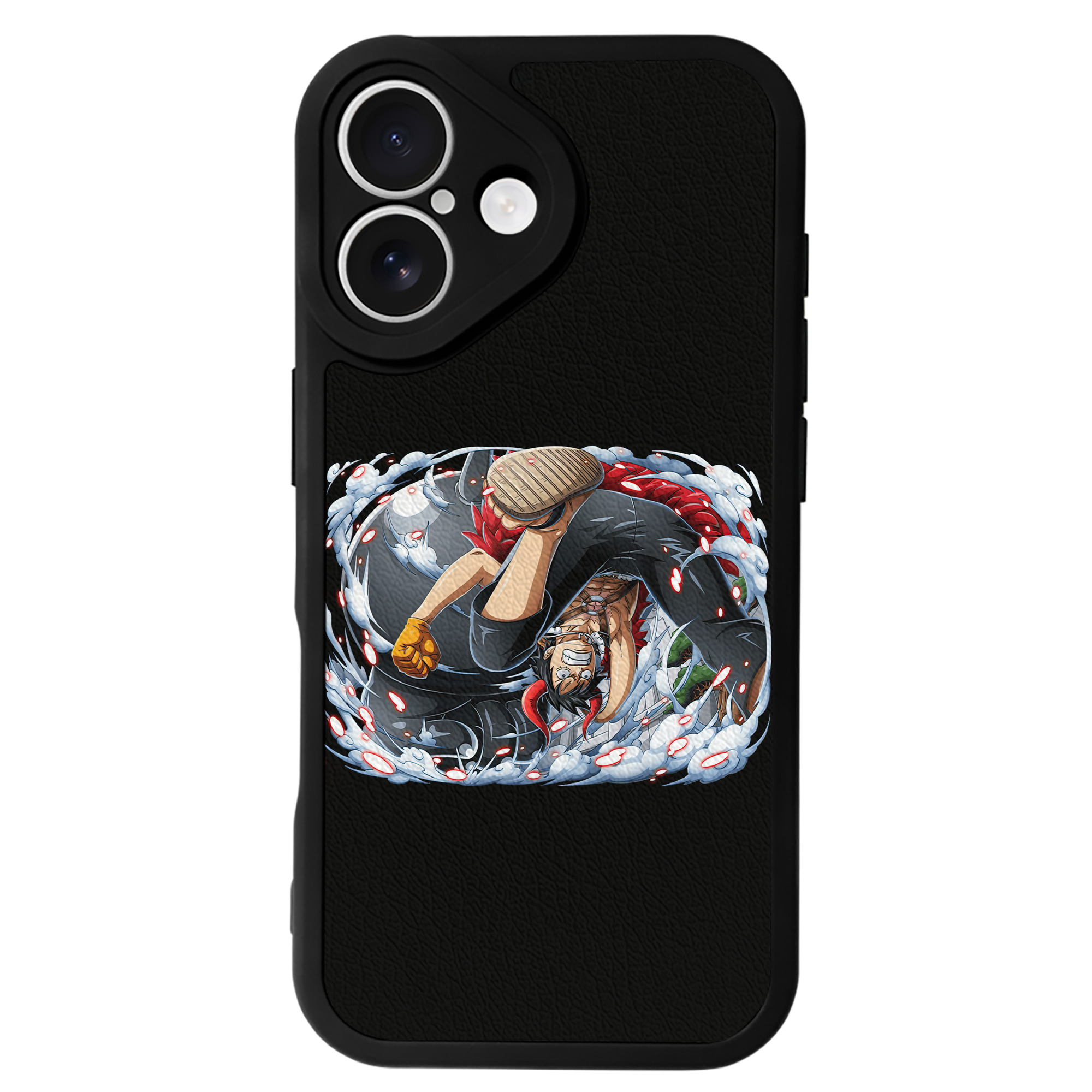 （画像用） ワンピース モンキー・D・ルフィ ONE PIECE Monkey D. Luffy 【iPhone 16シリーズ対応】シリコンスマホケース（レザー調） 材質：シリコン